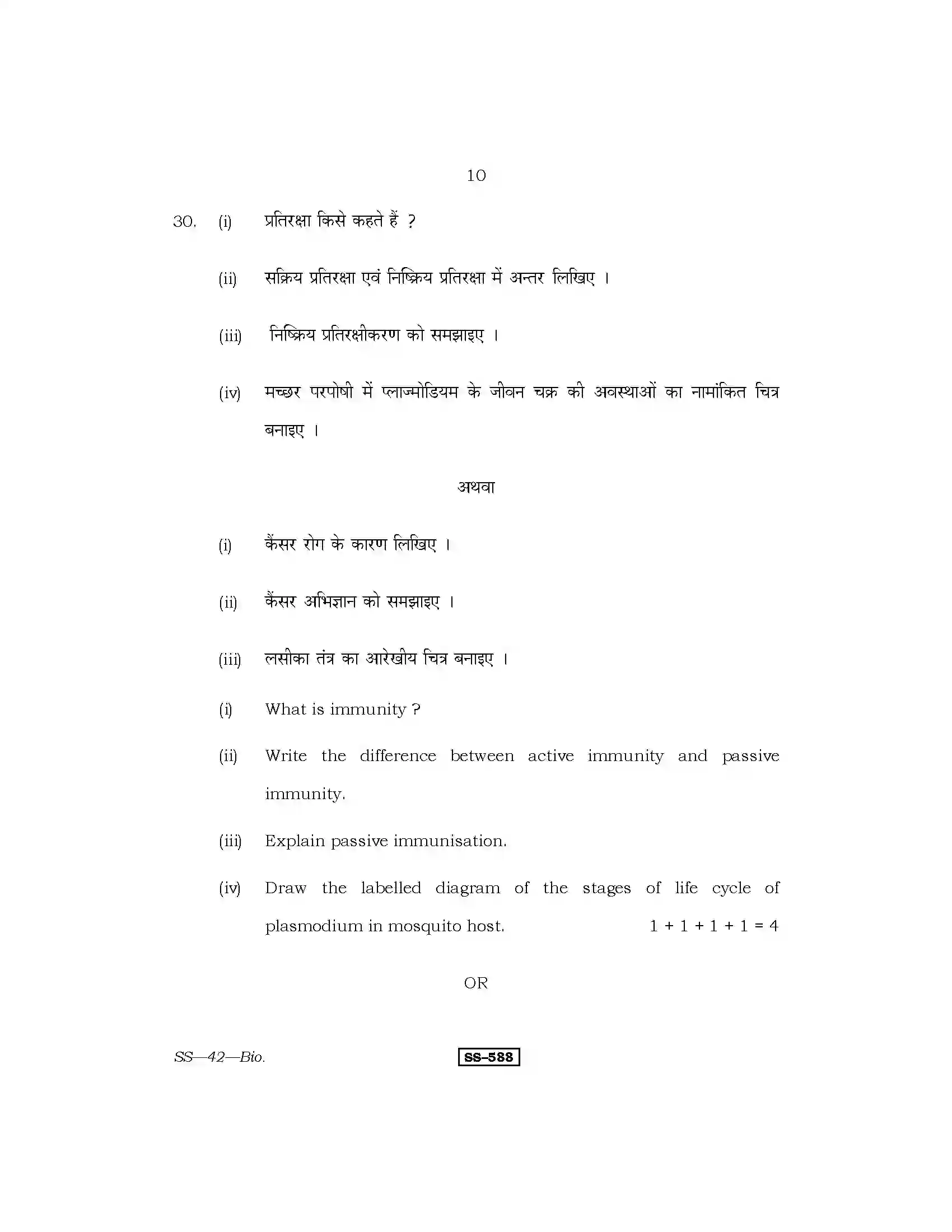 RBSE Class 12th 2013 Biology-SS-42-2013 Previous Year Paper 10