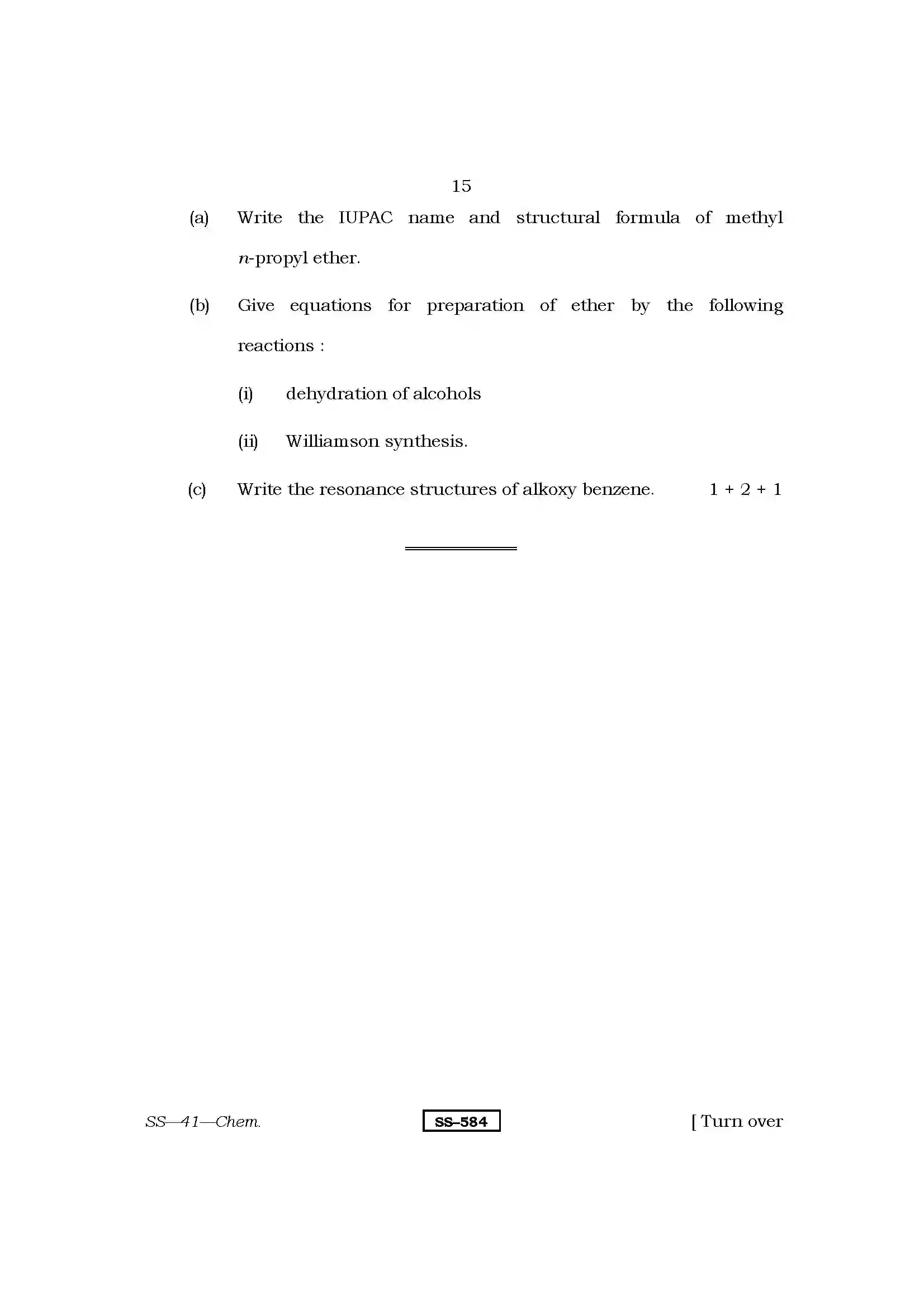 RBSE Class 12th 2013 Chemistry-SS-41-2013 Previous Year Paper 15