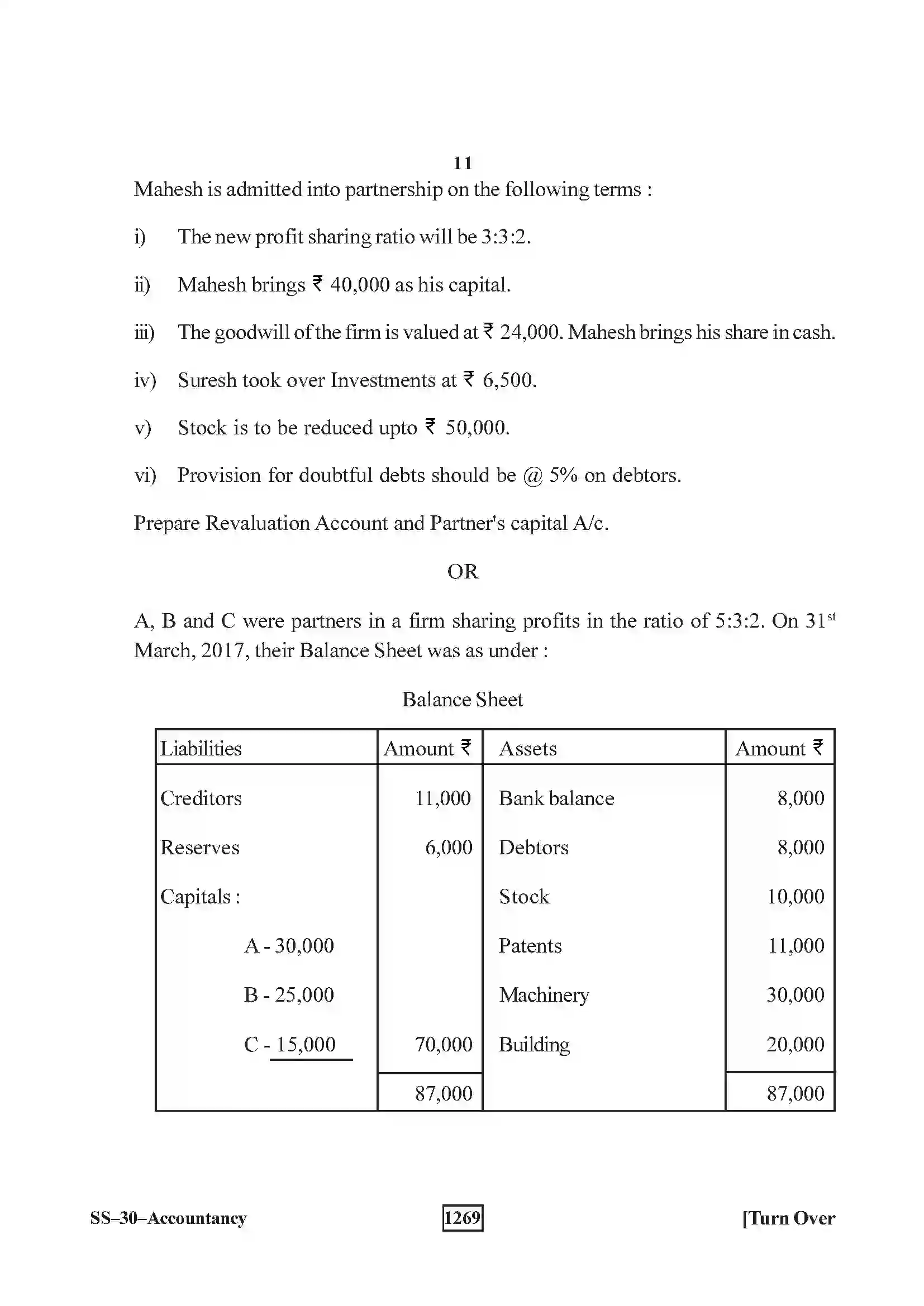 RBSE Class 12th 2018 -SS-30-2018 Previous Year Paper 11