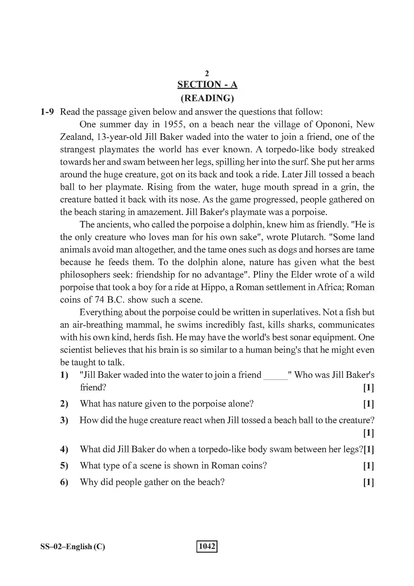 RBSE Class 12th 2018 English (Compulsory)-SS-02-2018 Previous Year Paper 2