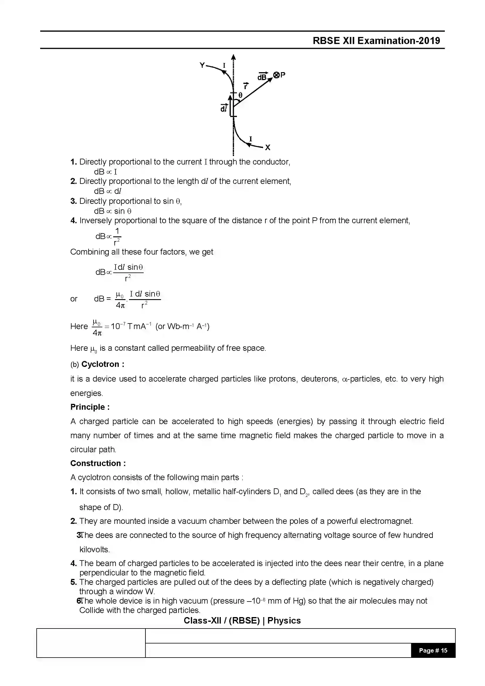 RBSE Class 12th 2019 Physics-SS-40-1-2019-With Solution Previous Year Paper 15