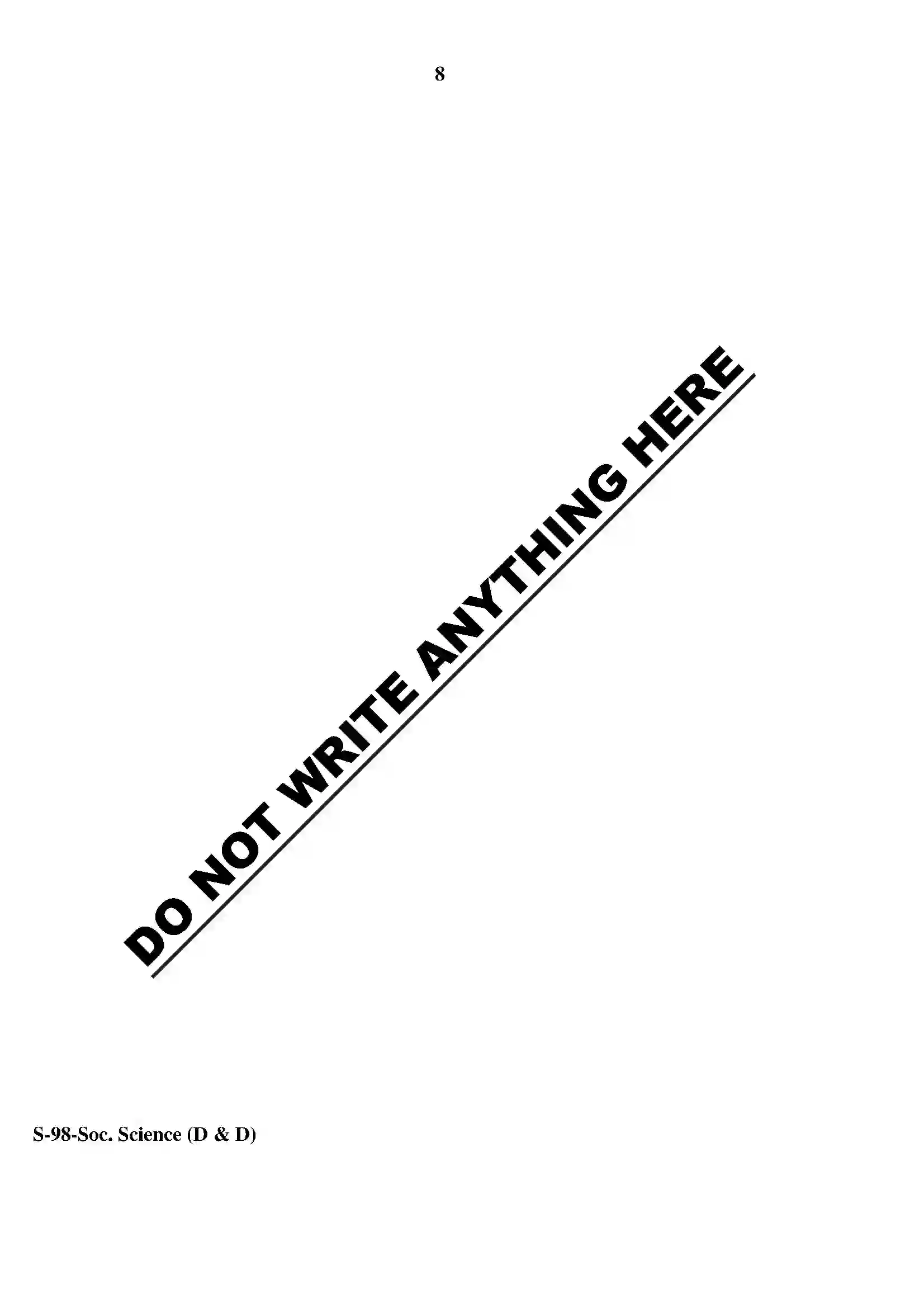 RBSE Class 10th 2020 Social Science Model Papers Sample Paper 8