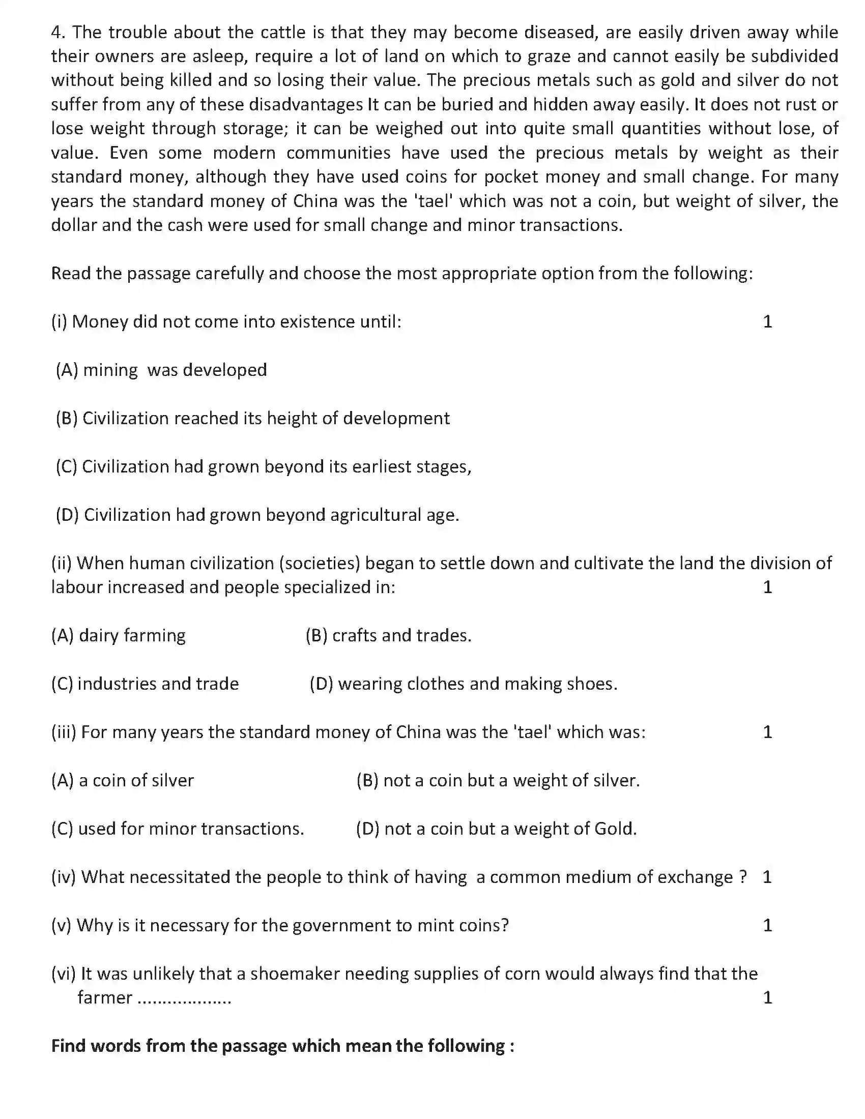 RBSE Class 12th 2023 English Literature Sample Paper 5