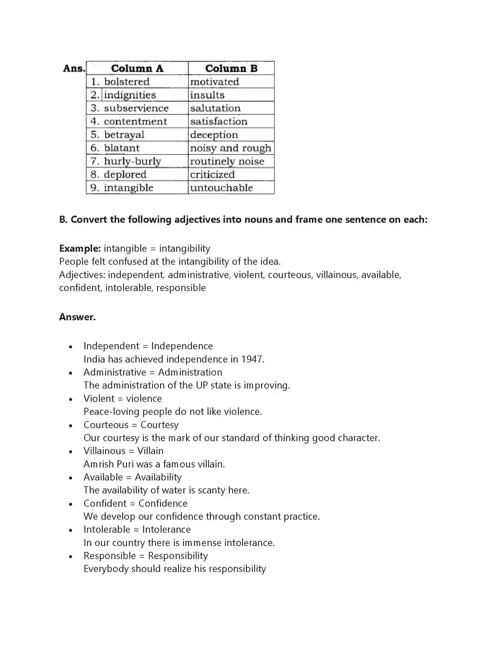 RBSE Class 10th अंग्रेज़ी The Betrayal of Faith Solution 8