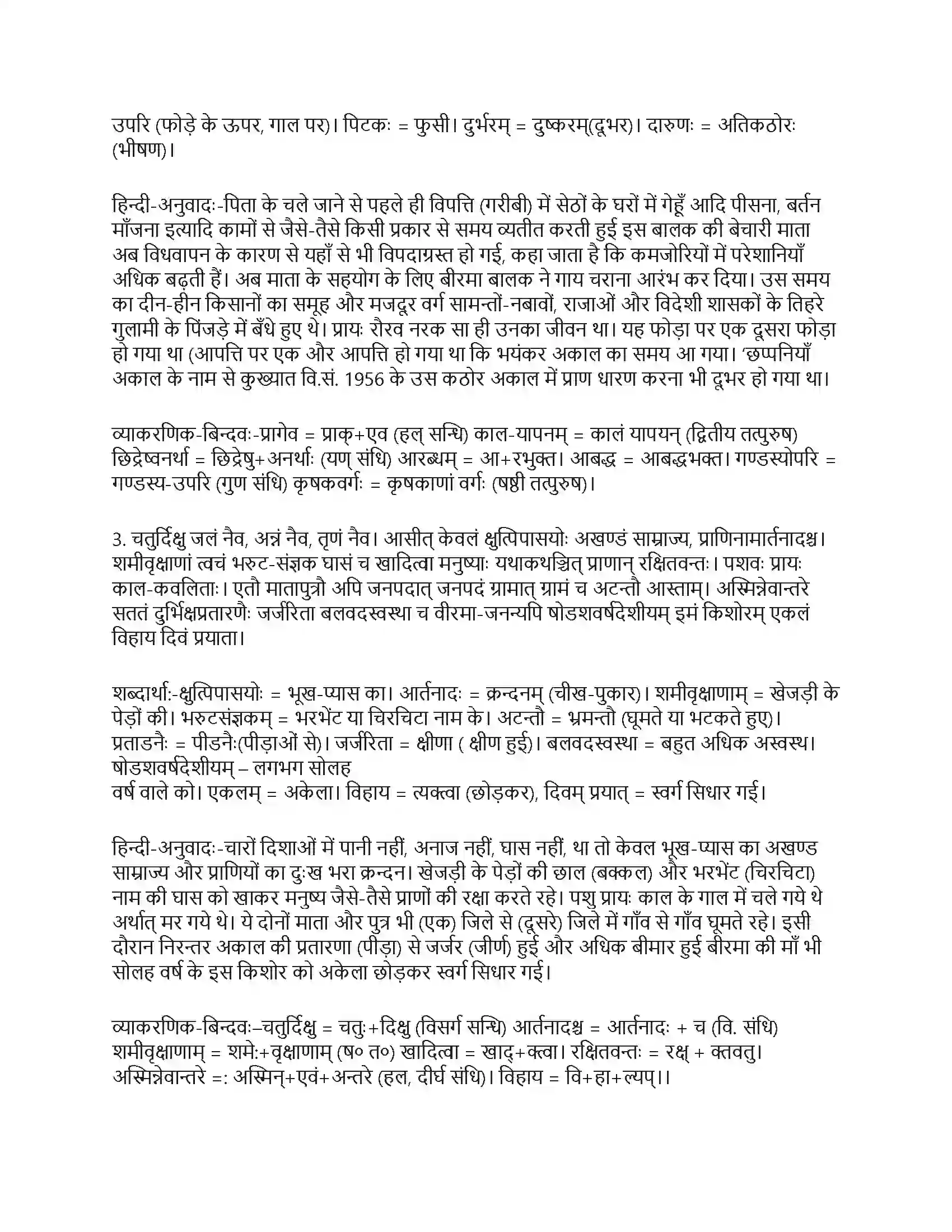 RBSE Class 10th संस्कृत कर्मयोगी स्वामी केशवानन्दः Solution 15