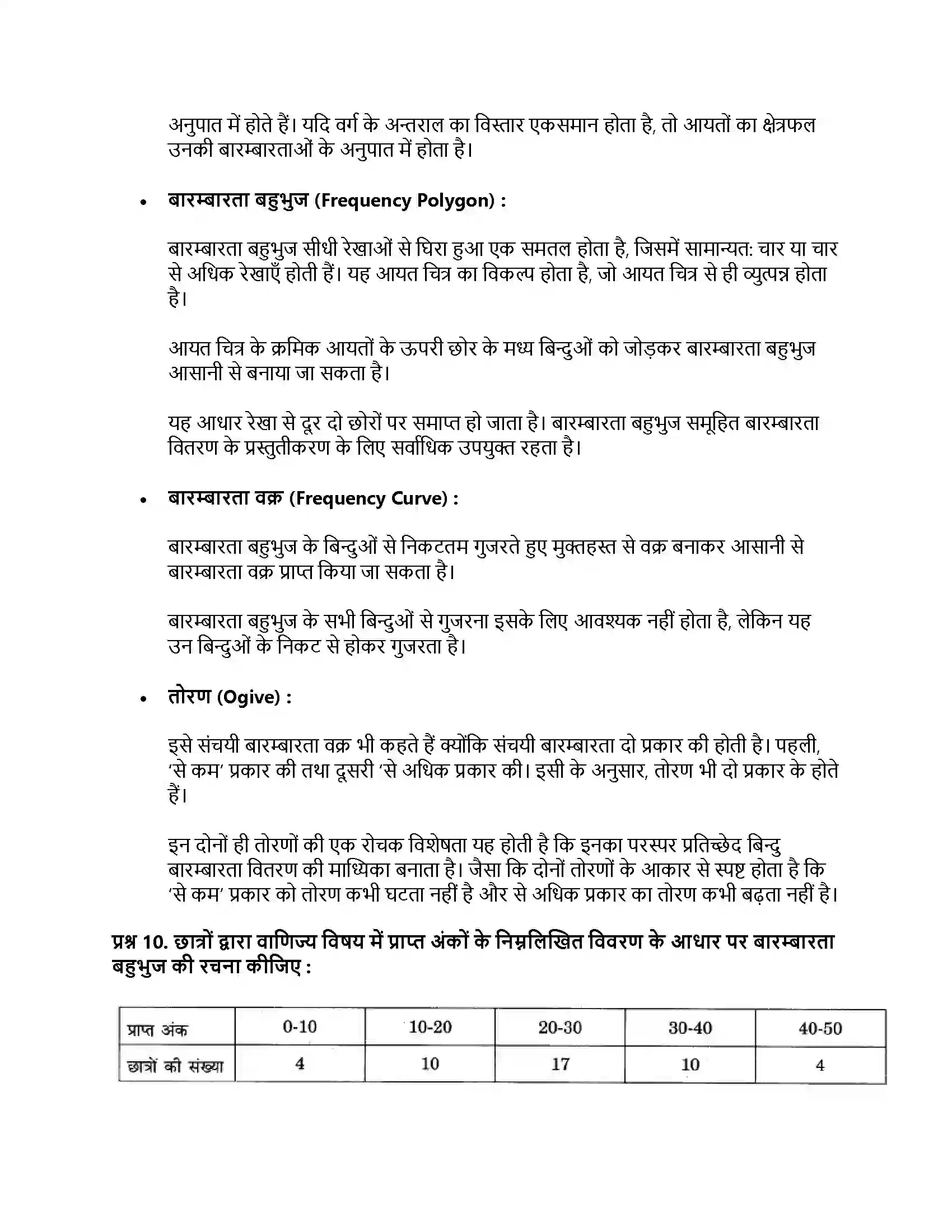 RBSE Class 11th अर्थशास्त्र आँकड़ों का प्रस्तुतीकरण Solution 37