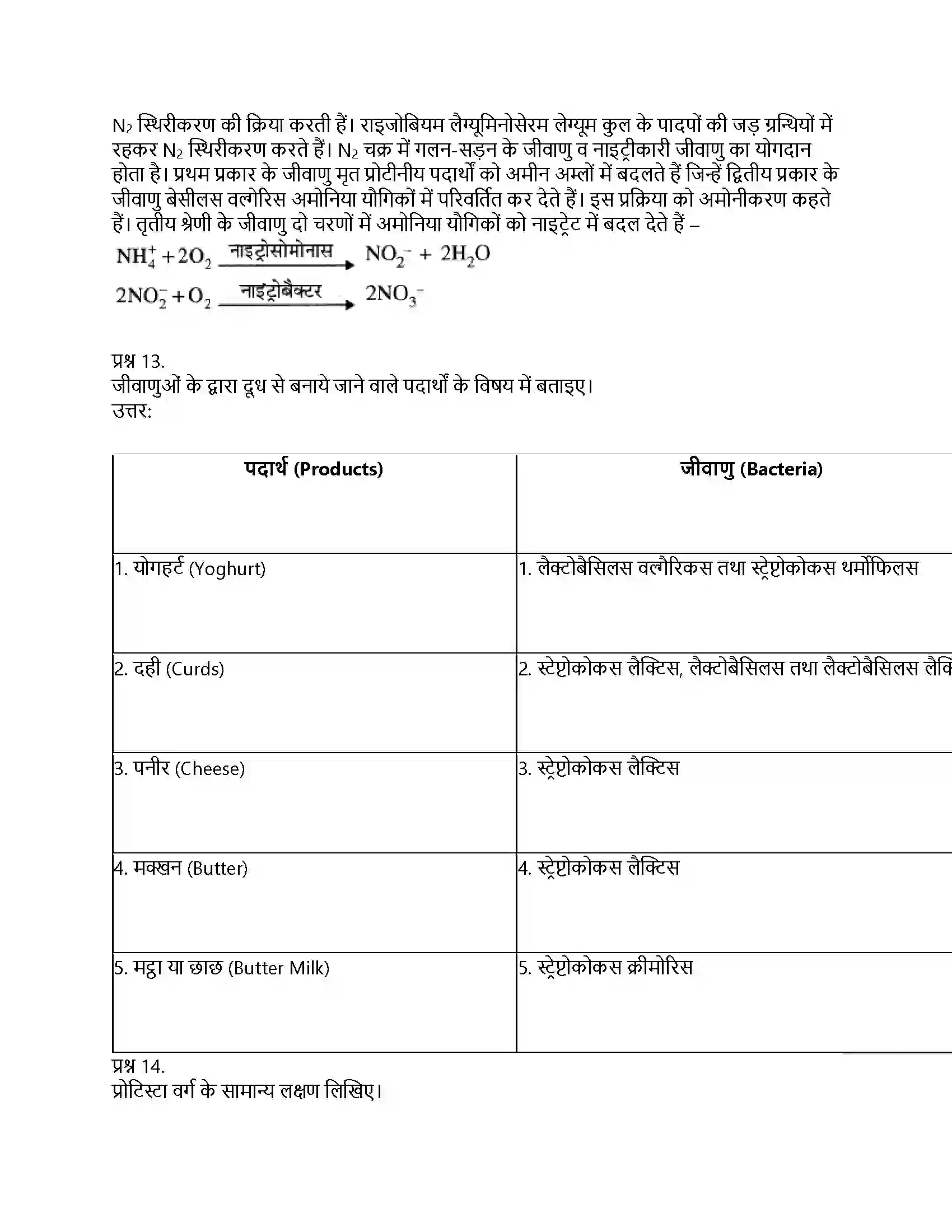 RBSE Class 11th जीव विज्ञान जगत् मोनेरा, प्रोटिस्टा तथा कवकें Solution 43