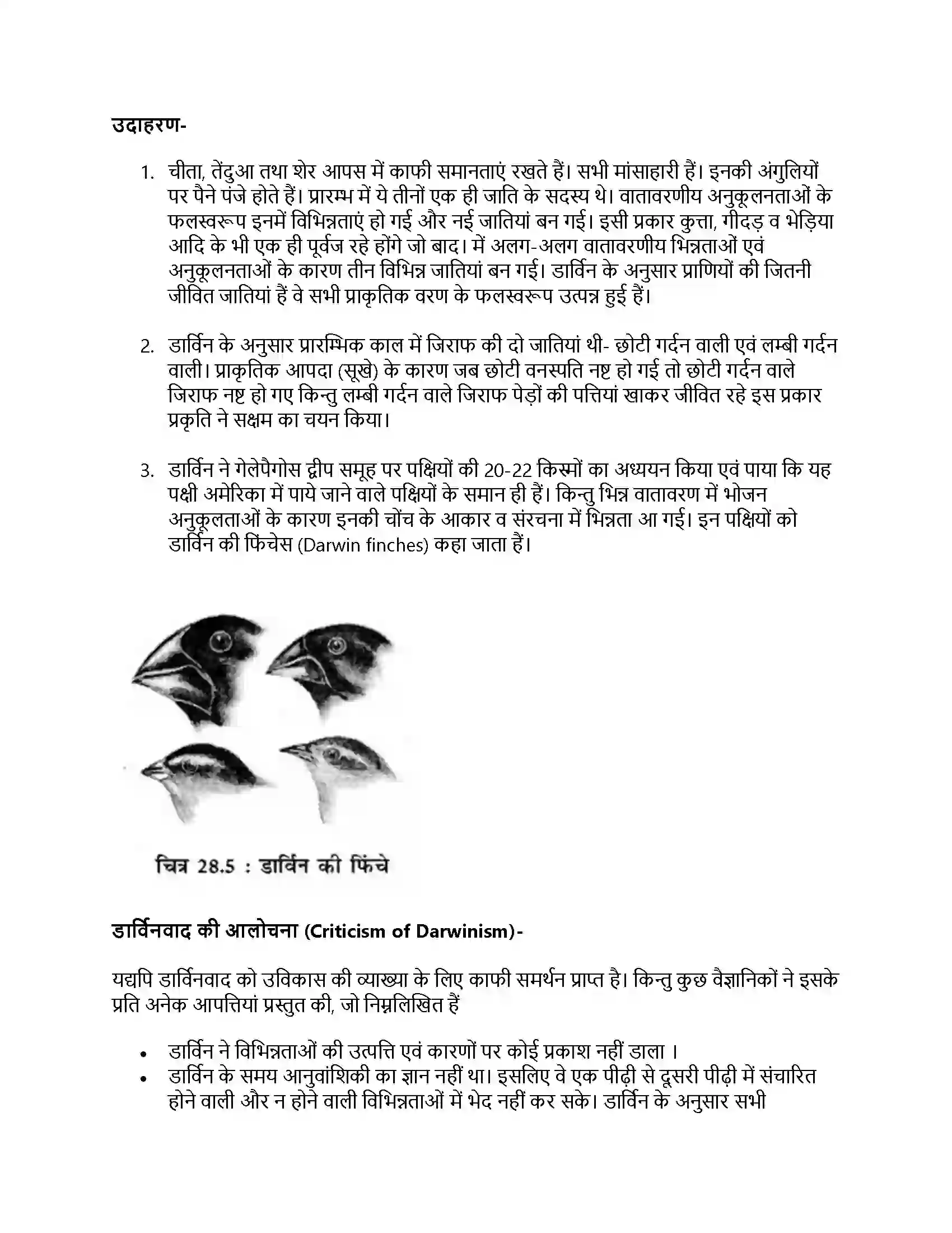 RBSE Class 11th जीव विज्ञान जीवन की उत्पत्ति एवं जैव विकास Solution 21