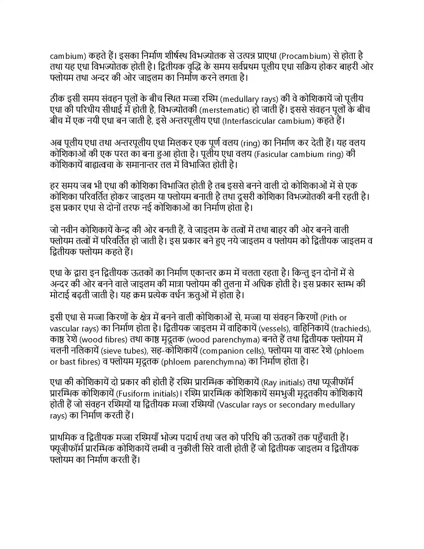 RBSE Class 11th जीव विज्ञान तने व जड़ में सामान्य द्वितीयक वृद्धि Solution 6