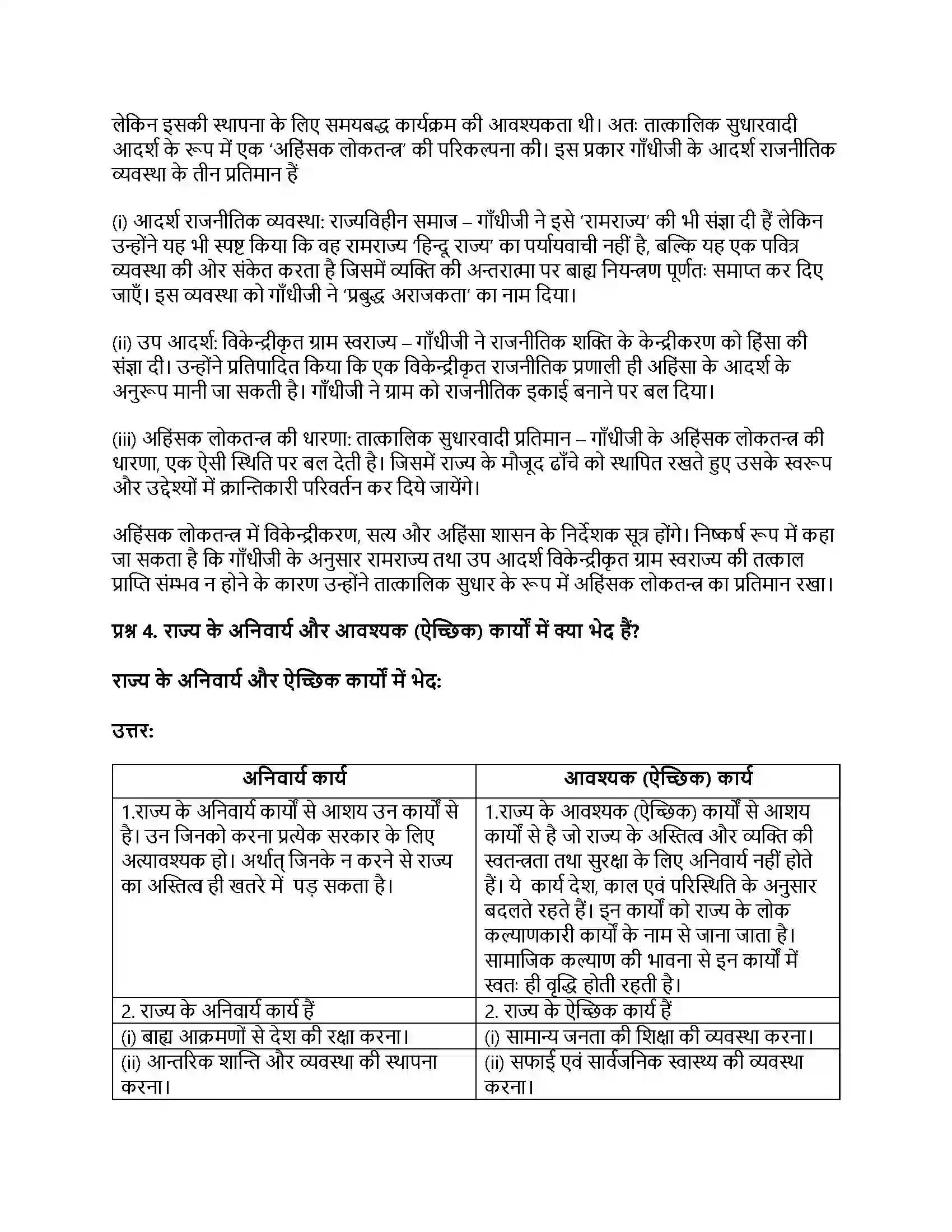 RBSE Class 11th नागरिकशास्त्र राज्य का कार्यक्षेत्र Solution 10