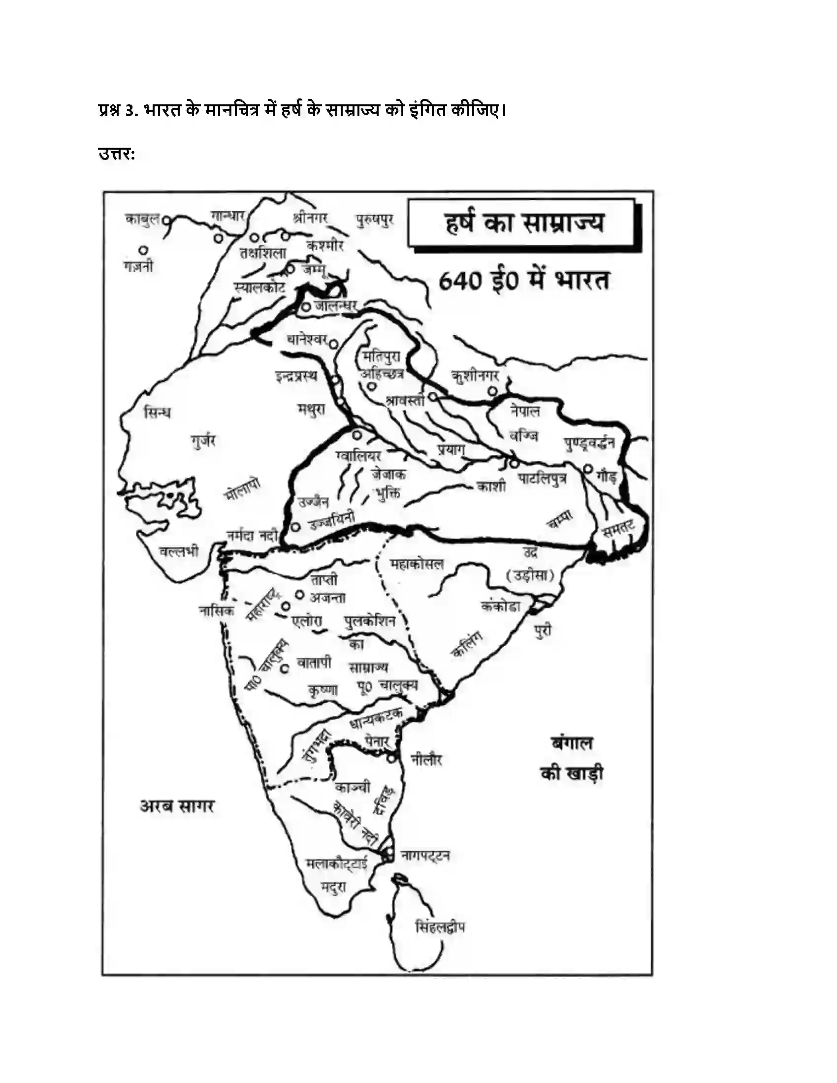 RBSE Class 12th इतिहास भारतीय इतिहास के स्वर्णिम पृष् Solution 57