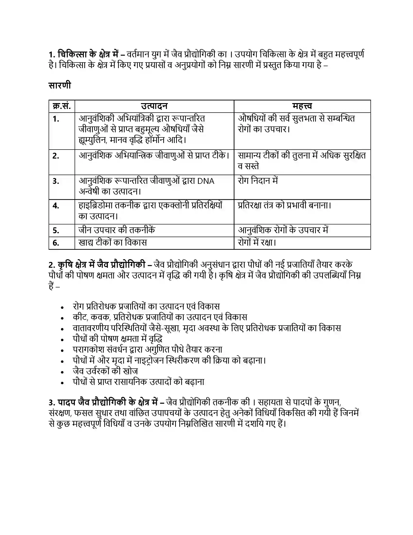 RBSE Class 12th जीवविज्ञान जैव प्रौद्योगिकी-सामान्य परिचय Solution 11